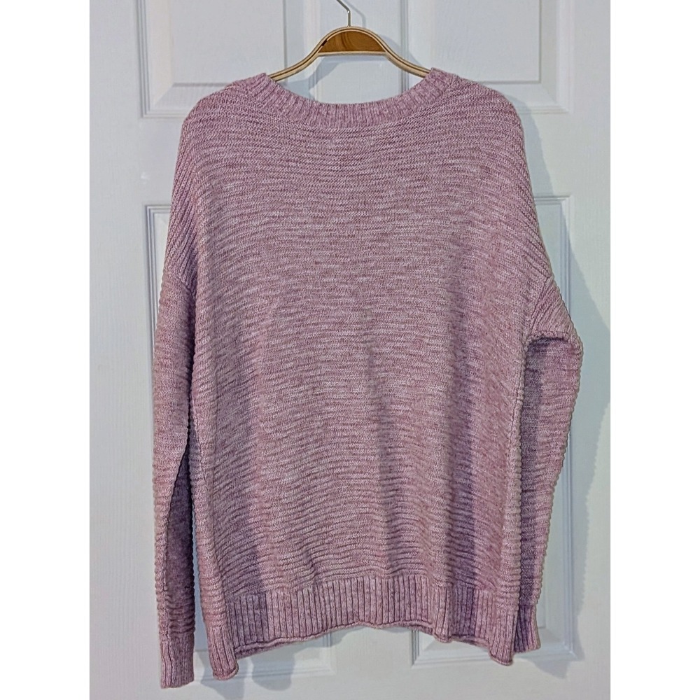 SONOMA Goods for‎ Life Women's Chevron Knit Sweater Rose Pullover Size L NWOT - Picture 2 of 7